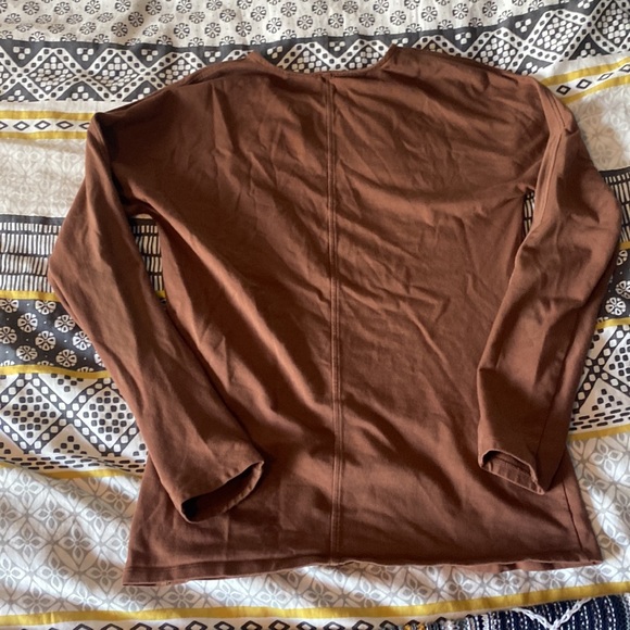 Brown, long sleeve, heattech top - Picture 2 of 2